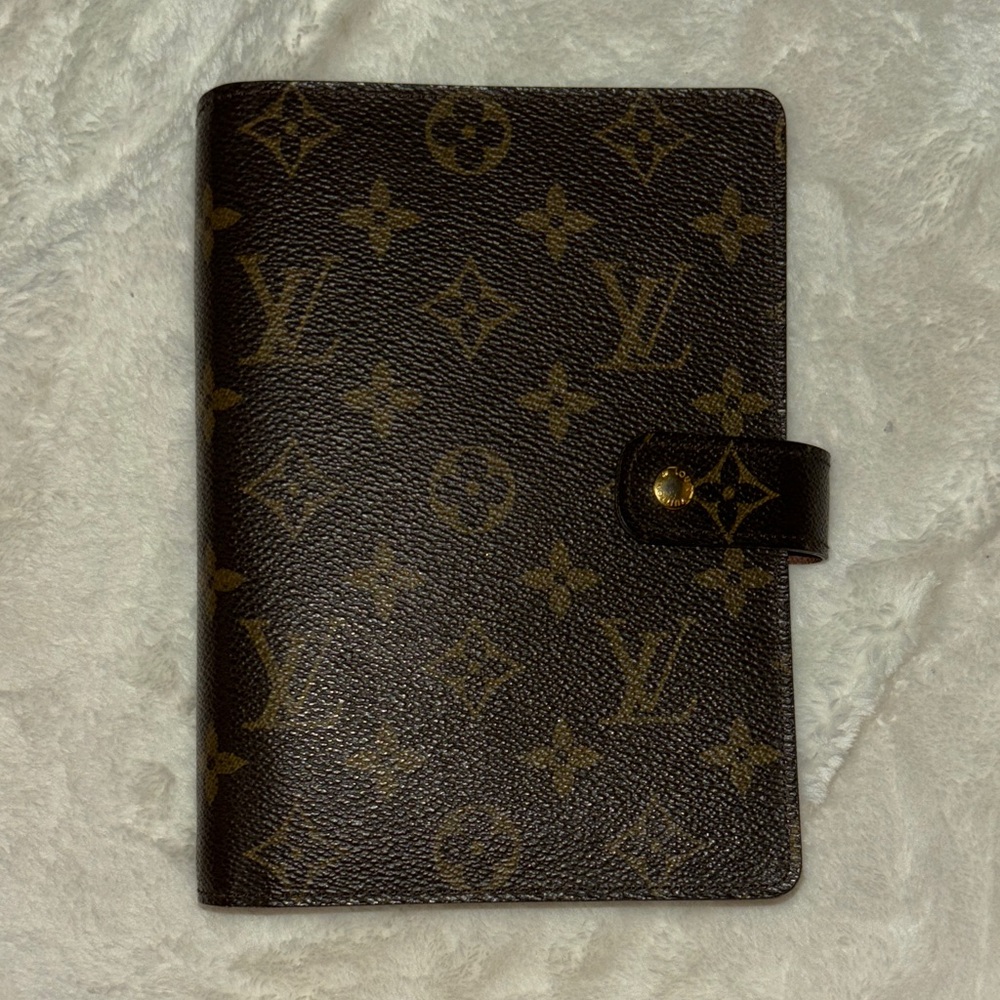 Louis Vuitton Dark Brown Monogram Agenda MM Day Planner R20105